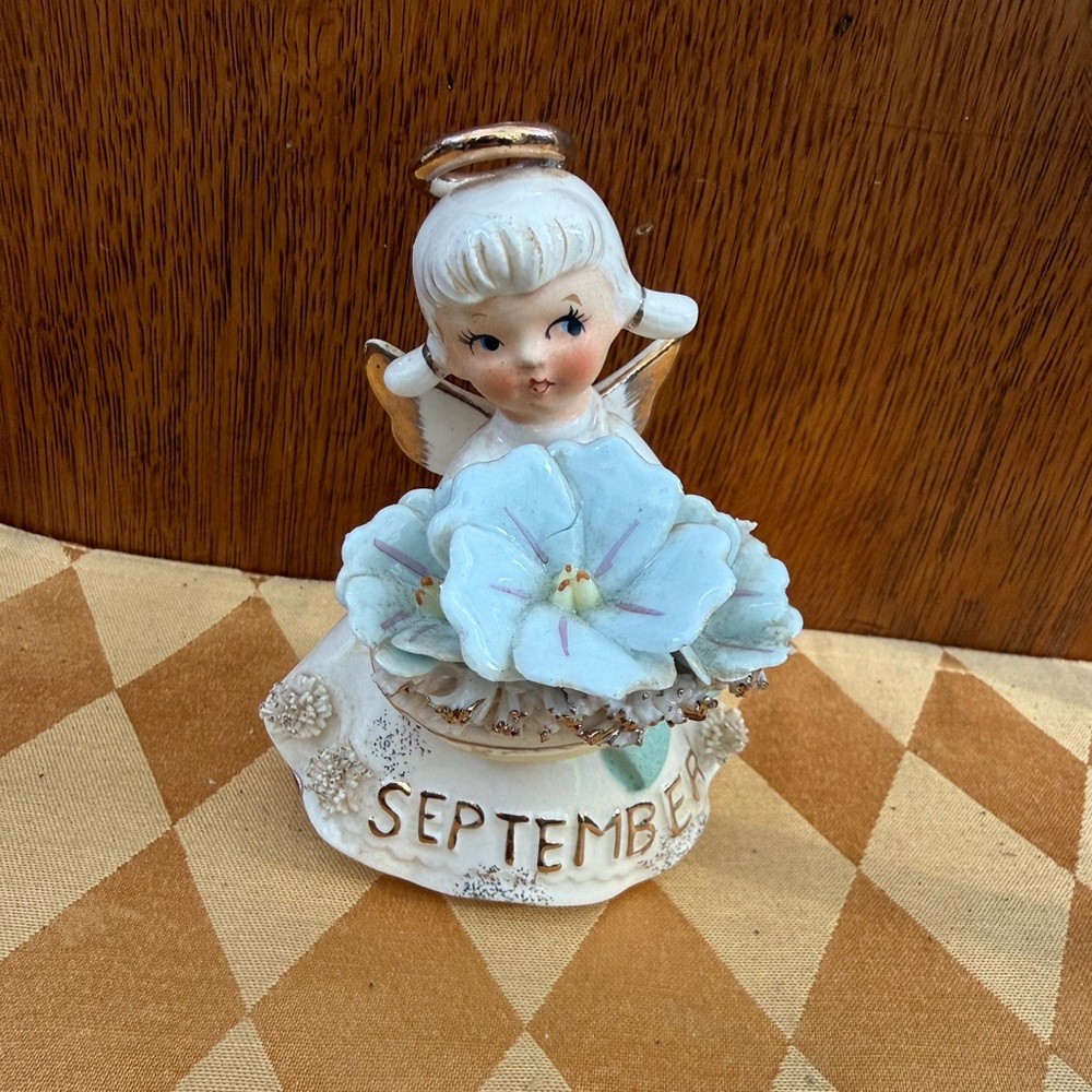 Vintage Lefton September Angel Figurine